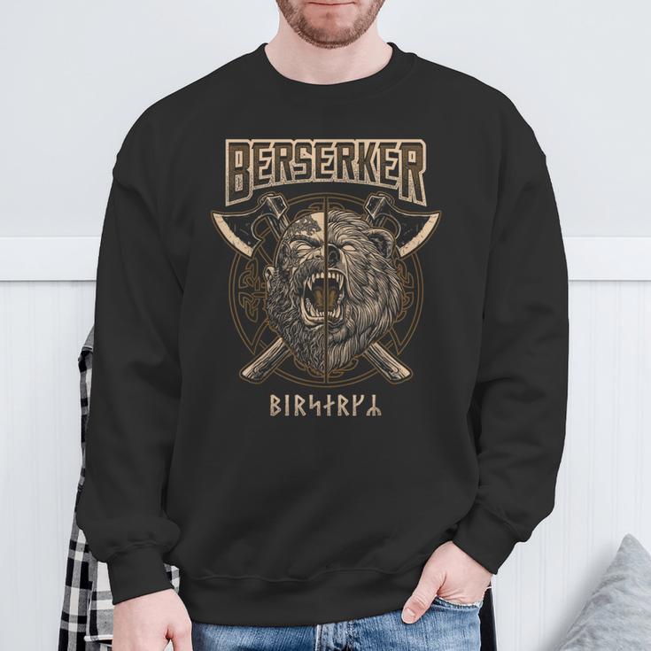 Viking Berserker Norse Pagan Bear Warrior Sweatshirt Geschenke für alte Männer