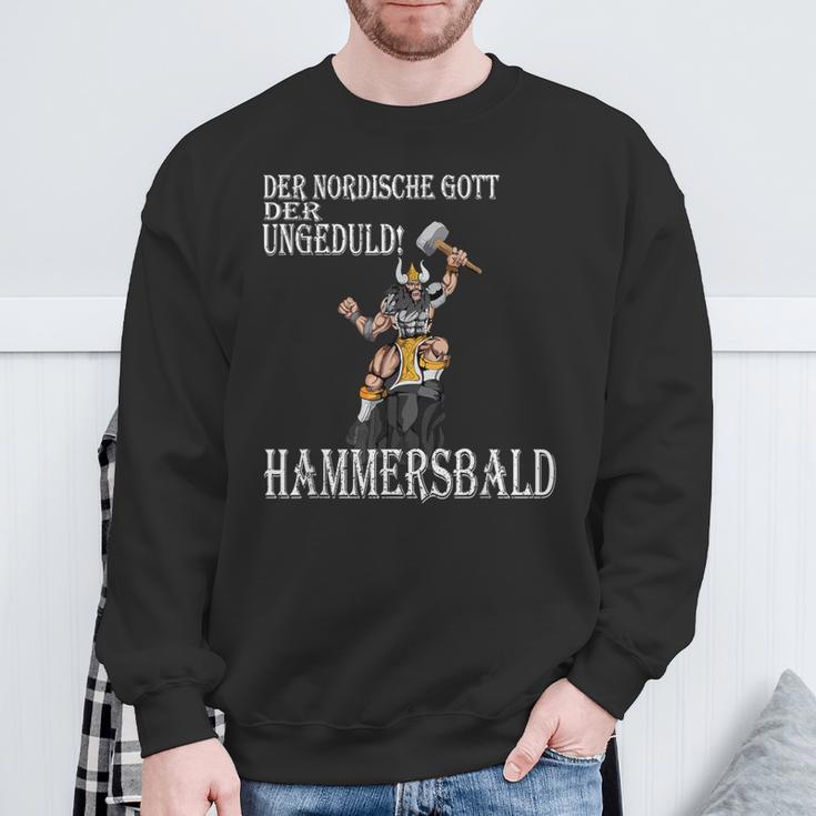 Viking Nordic God Of Impatience Hammersbald Fighter Sweatshirt Geschenke für alte Männer