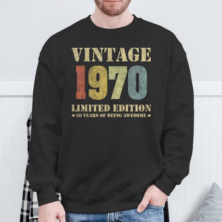 Vintage 1970 Clothes 50 Years Old Retro 50Th Birthday Sweatshirt Gifts for Old Men