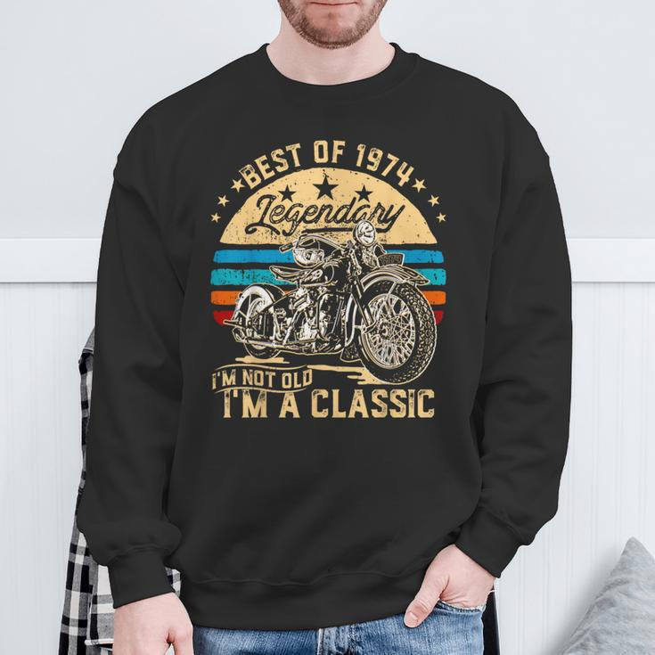 Vintage 1974 I'm Not Old I'm A Classic 50Th Birthday Dad Sweatshirt Gifts for Old Men