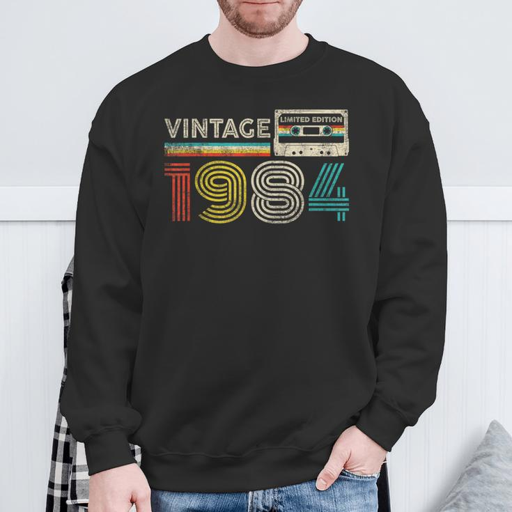Vintage 1984 Classic Birthday 1984 Cassette Tape Vintage Sweatshirt Gifts for Old Men