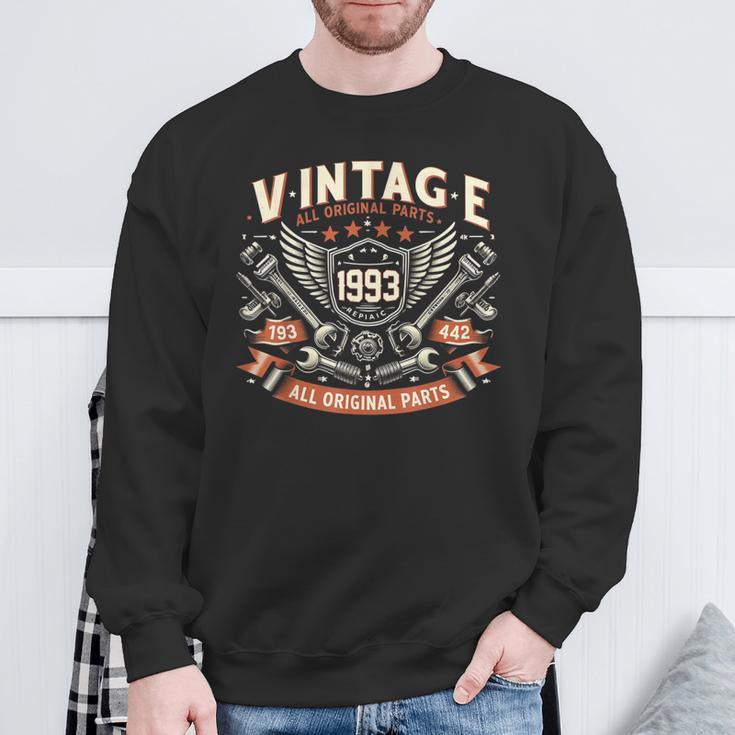 Vintage 1993 Born In 1993 Birthday Mechanic Sweatshirt Gifts for Old Men
