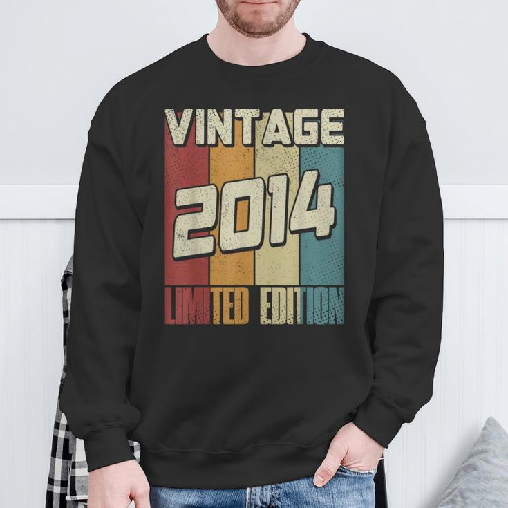 Vintage 2014 Limited Edition 10Th Birthday Sweatshirt Gifts for Old Men
