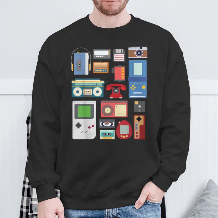 Vintage 90S Technology Old Gadgets Sweatshirt Geschenke für alte Männer