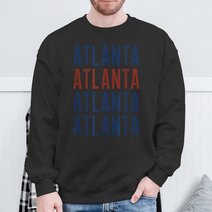 Vintage Atlanta Retro Throwback Sweatshirt Gifts for Old Men