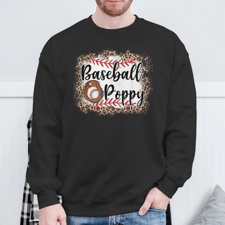 Vintage Baseball Poppy Leopard Baseball Pride Sweatshirt Gifts for Old Men