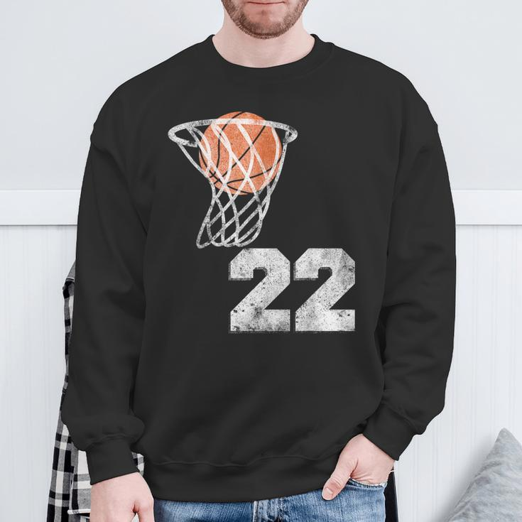Vintage Basketball Jersey Number 22 Player Number Sweatshirt Gifts for Old Men