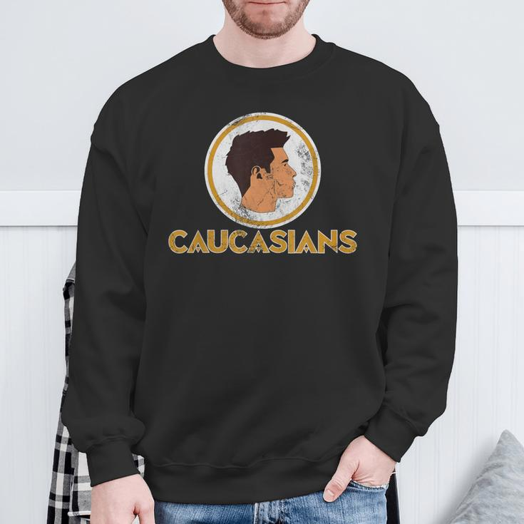 Vintage Caucasians Pride Caucasian Man Sweatshirt Gifts for Old Men