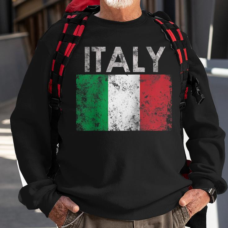 Vintage Italy Italia Italian Flag Pride Sweatshirt Gifts for Old Men