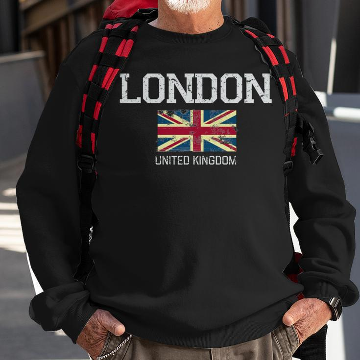 Vintage London England United Kingdom Souvenir Sweatshirt Gifts for Old Men
