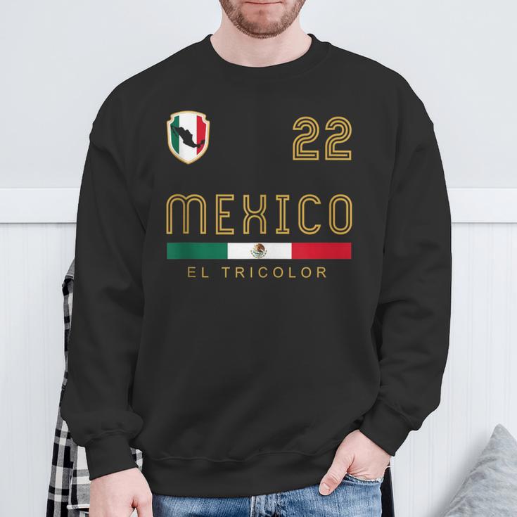 Vintage Mexico Jersey Futbol Soccer Flag Fan Sweatshirt Gifts for Old Men