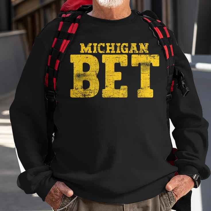 Vintage Michigan Bet Sweatshirt Gifts for Old Men