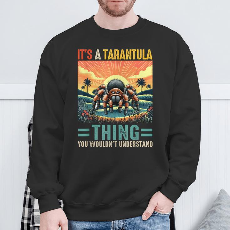 Vintage Retro Joke Tarantula Thing Costume Zoo Animal Sweatshirt Gifts for Old Men