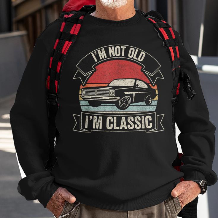 Vintage Retro I'm Not Old I'm Classic Car Graphic Print Sweatshirt Gifts for Old Men