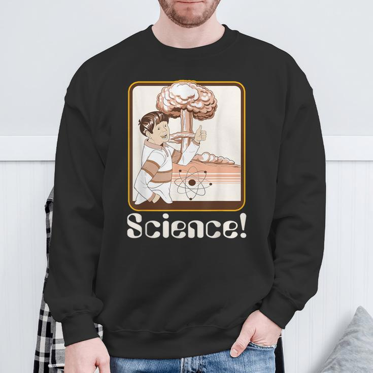 Vintage Science Atomic Bomb Retro Nerd Geek Sweatshirt Gifts for Old Men