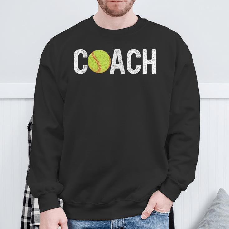 Vintage Softball Coaches Appreciation Softball Coach Sweatshirt Gifts for Old Men