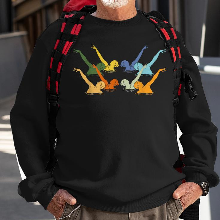 Vintage Synchronized Swimming Artistic Swimming Sweatshirt Gifts for Old Men