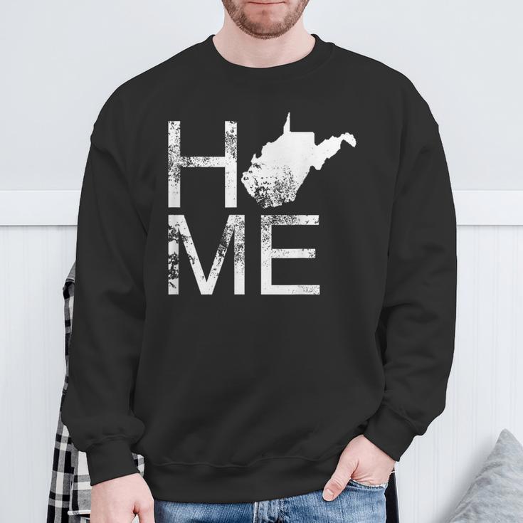 Vintage West Virginia Home Wv State Map In Place Of O Sweatshirt Gifts for Old Men