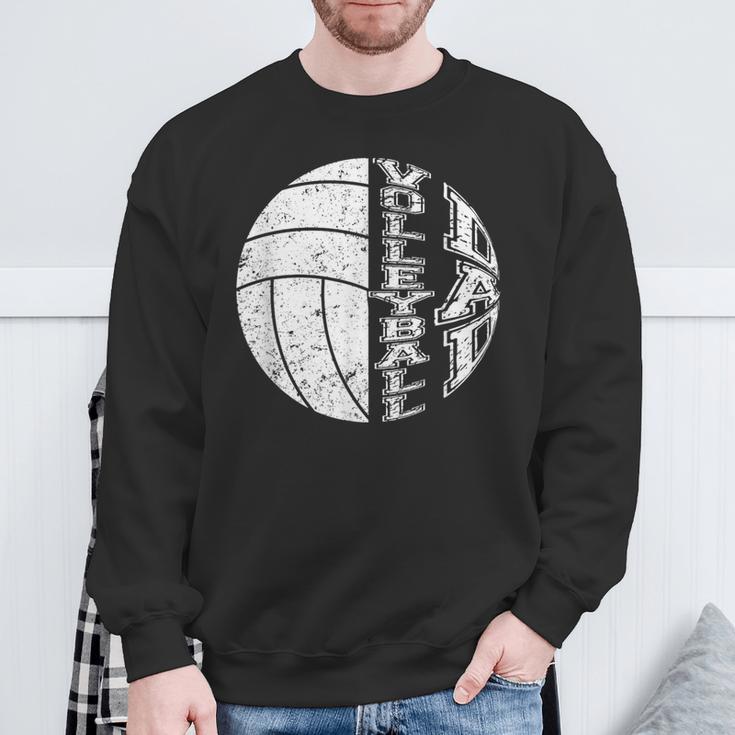 Volleyball Papa Geschenke Familie Matchingolleyballatertag Sweatshirt Geschenke für alte Männer