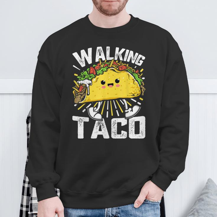 Walking Taco Tacos Lovers Costume Tacos Sweatshirt Gifts for Old Men