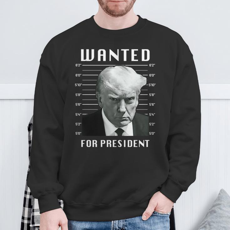 Wanted Trump For President Trump Shot Never Surrender Sweatshirt Gifts for Old Men