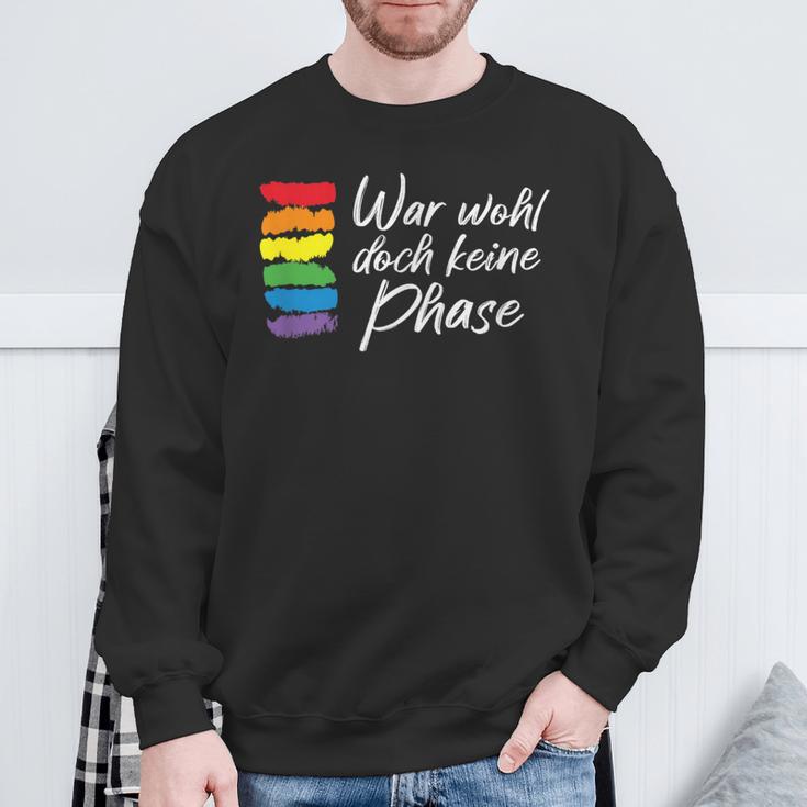 War Wohl Doch Keine Phase Mit Regenbogen Gay Flagge Lgbtq Sweatshirt Geschenke für alte Männer