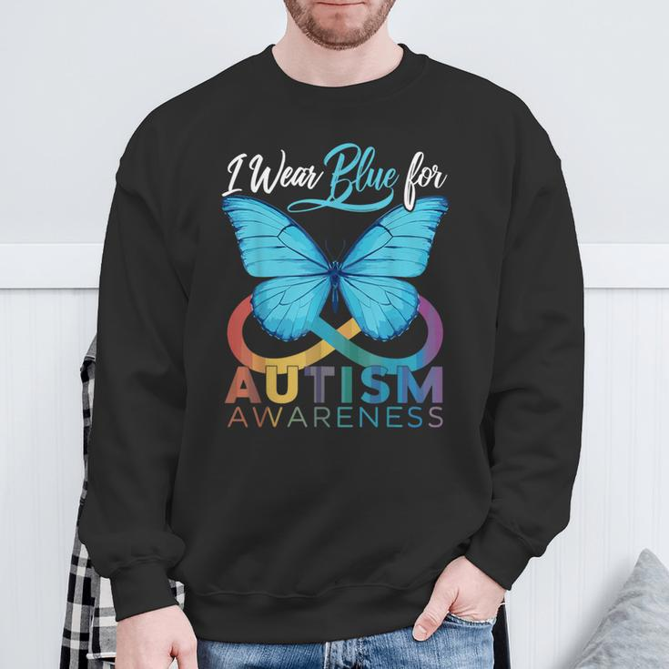 I Wear Blue For Autism Awareness Autism Awareness Month Sweatshirt Gifts for Old Men