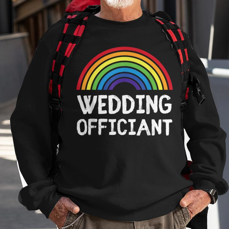 Wedding Officiant Lgbt Lesbian Gay Wedding Marriage Ceremony Sweatshirt Gifts for Old Men