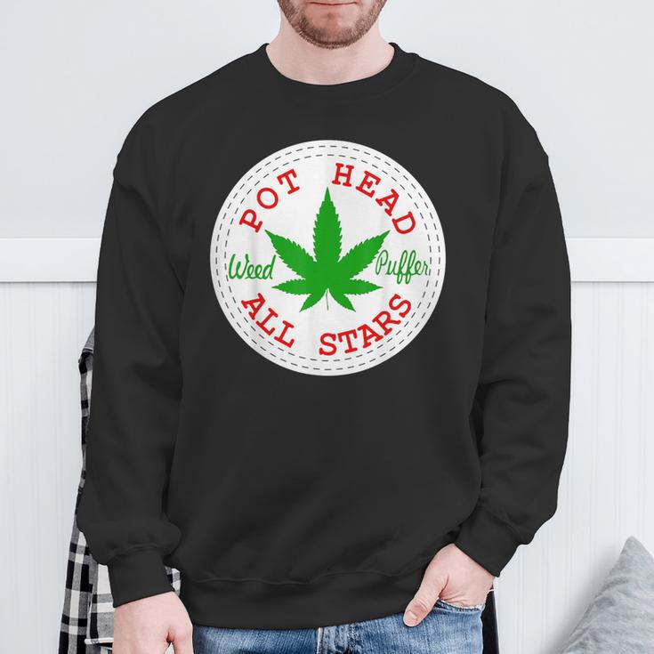 Weed Puller Pot Head All Stars Sweatshirt Gifts for Old Men