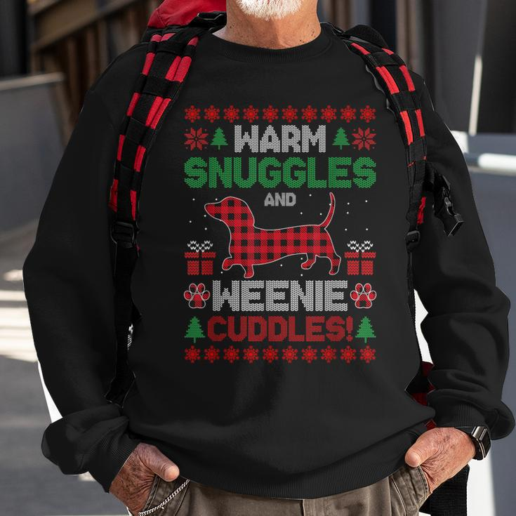 Weenie Dog Christmas Pajama Cute Weiner Ugly Christmas Sweatshirt Gifts for Old Men