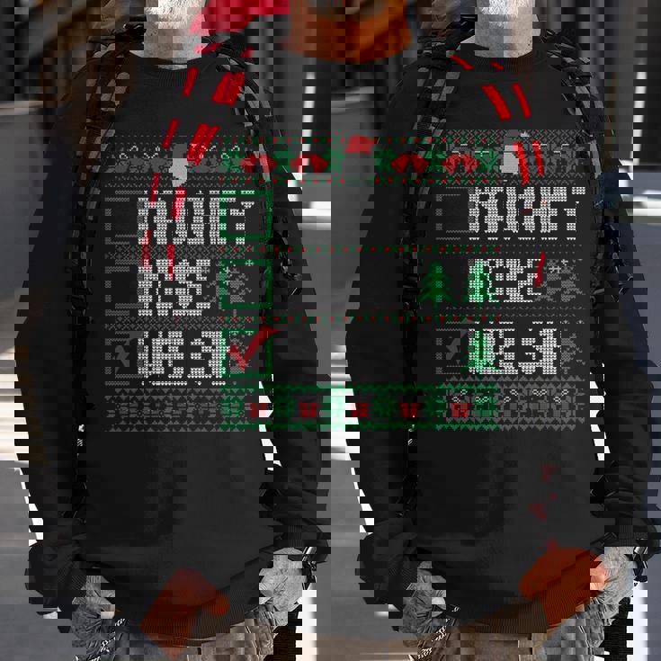 Welsh Family Name Xmas Naughty Nice Welsh Christmas List Sweatshirt Gifts for Old Men