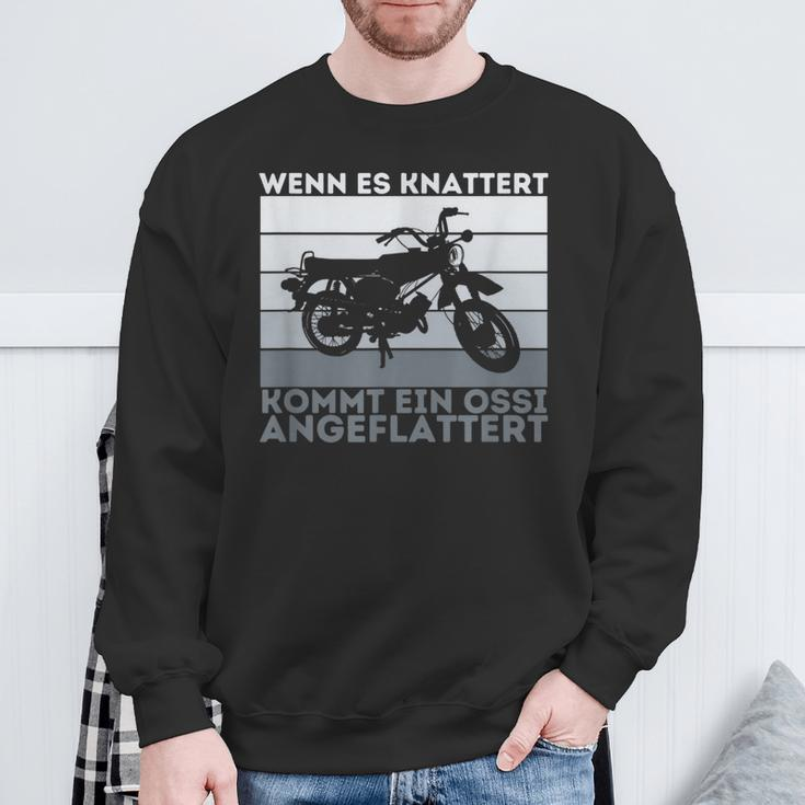 Wenn Es Knattert Simson Ddr Moped Two Stroke S51 Vintage Sweatshirt Geschenke für alte Männer