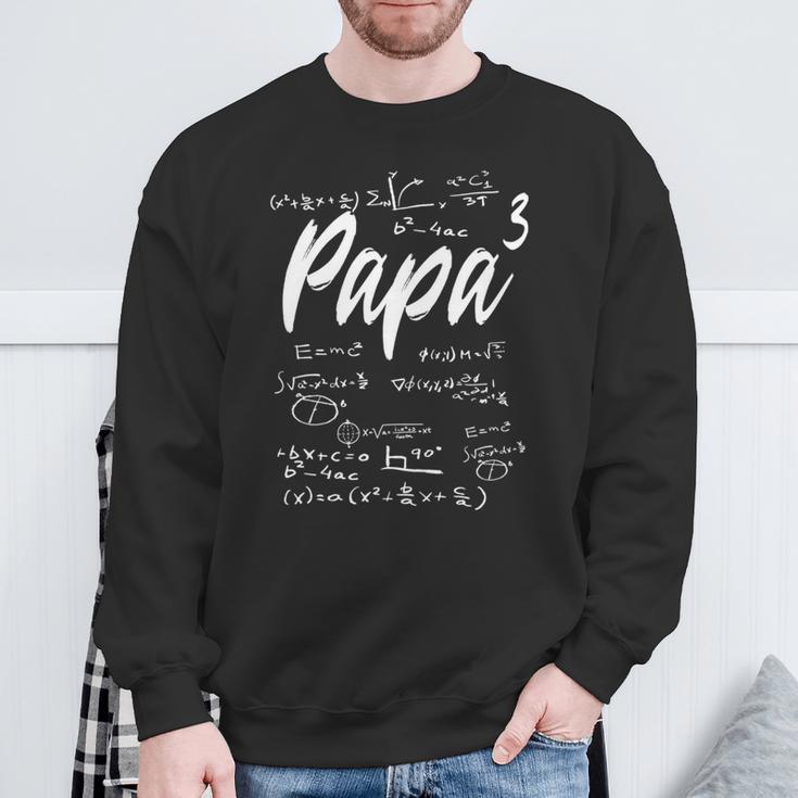 Werdenderater Dreifacher Papa Hoch 3 Mathe Physik Lehrer Sweatshirt Geschenke für alte Männer