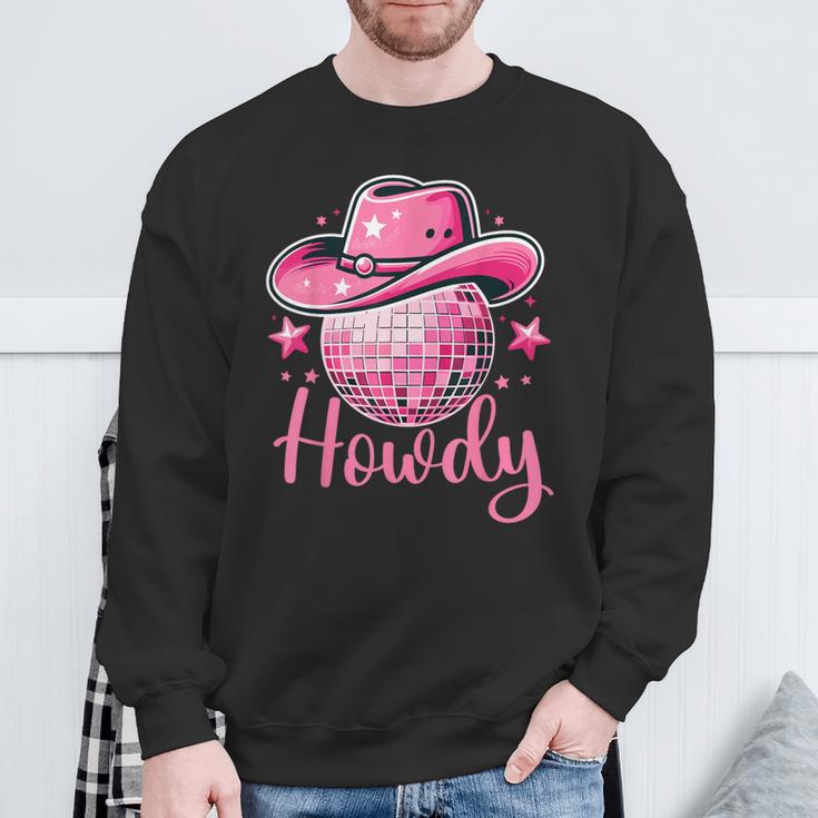 Western Cowgirl Rodeo Disco Retro Bachelorette Party Sweatshirt Gifts for Old Men