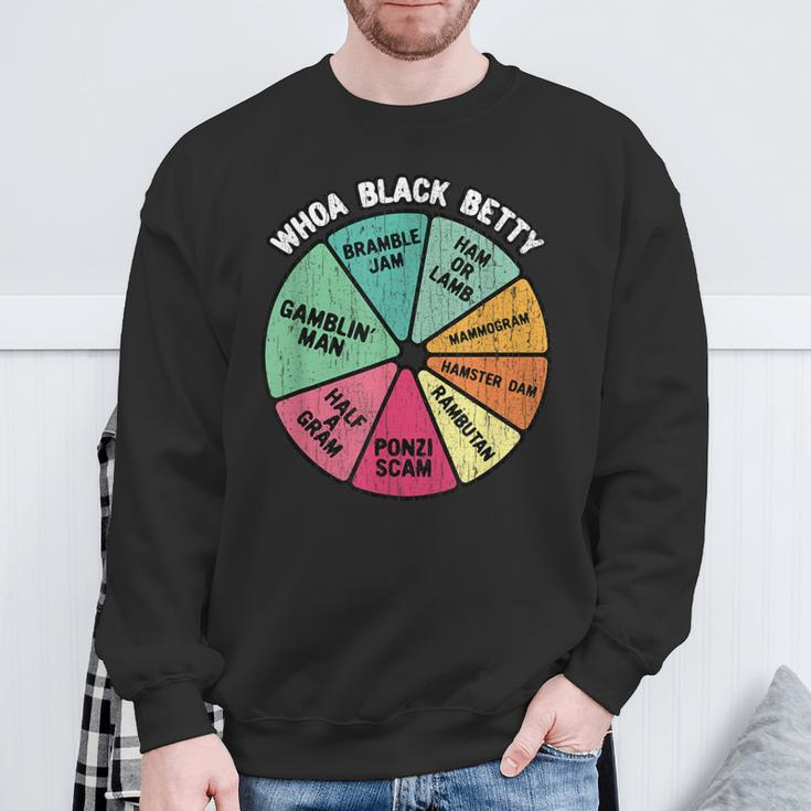 Whoa Black Betty 70'S Classic Rock Music Pie Chart Sweatshirt Gifts for Old Men