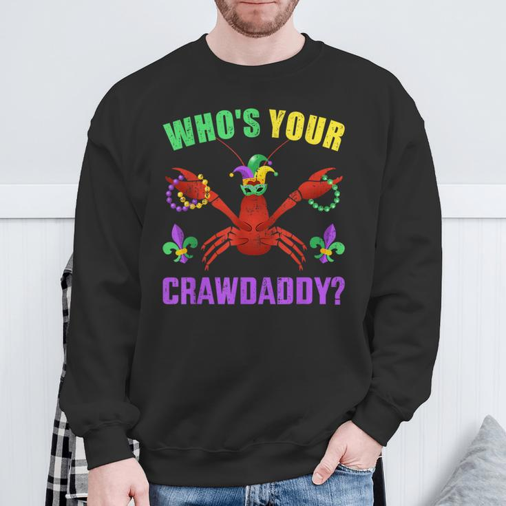 Who's Your Crawdaddy With Beads For Mardi Gras Carnival Sweatshirt Gifts for Old Men