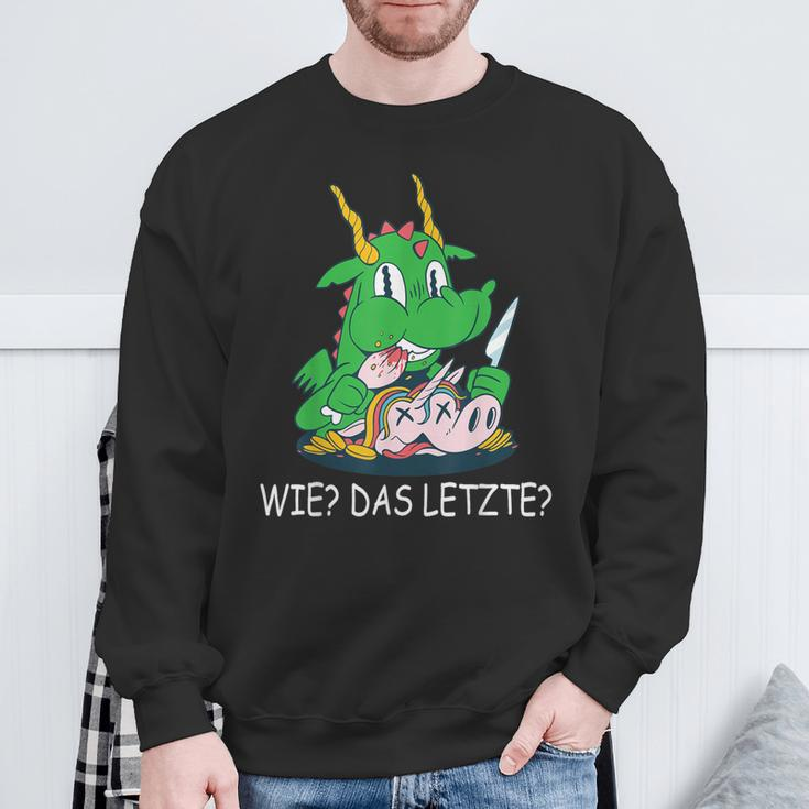 Wie Das Letzte Dragon Eats Unicorn Dragon Lord Sweatshirt Geschenke für alte Männer