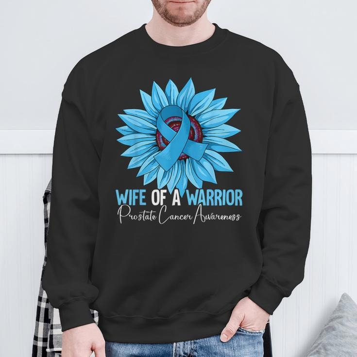 Wife Of A Warrior Prostate Cancer Awareness Sweatshirt Gifts for Old Men