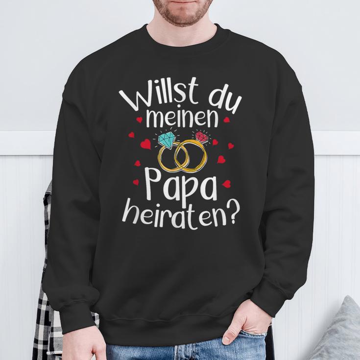 Willst Du Meinen Papa Marrieaten Wedding Marriage Proposal Sweatshirt Geschenke für alte Männer