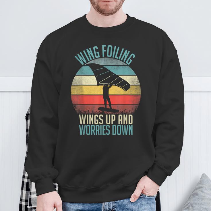 Wing-Foil Wing Surf Wingfoiling Hydrofoil Foilboarding Sweatshirt Geschenke für alte Männer