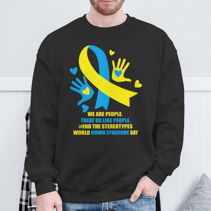 World Down Syndrome Awareness Day 2024 End The Stereotypes Sweatshirt Gifts for Old Men