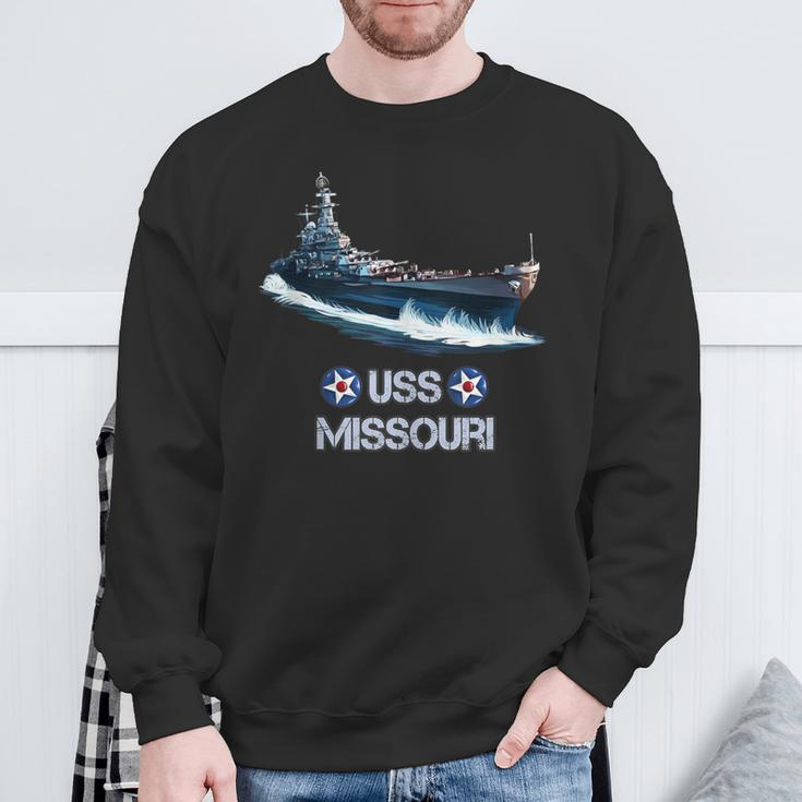 World War 2 United States Navy Uss Missouri Battleship Sweatshirt Gifts for Old Men