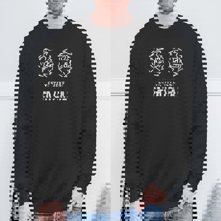 Yes They're Natural 20 D20 Dice Rpg Gamer Bb Sweater e Cadeaux pour les vieillards