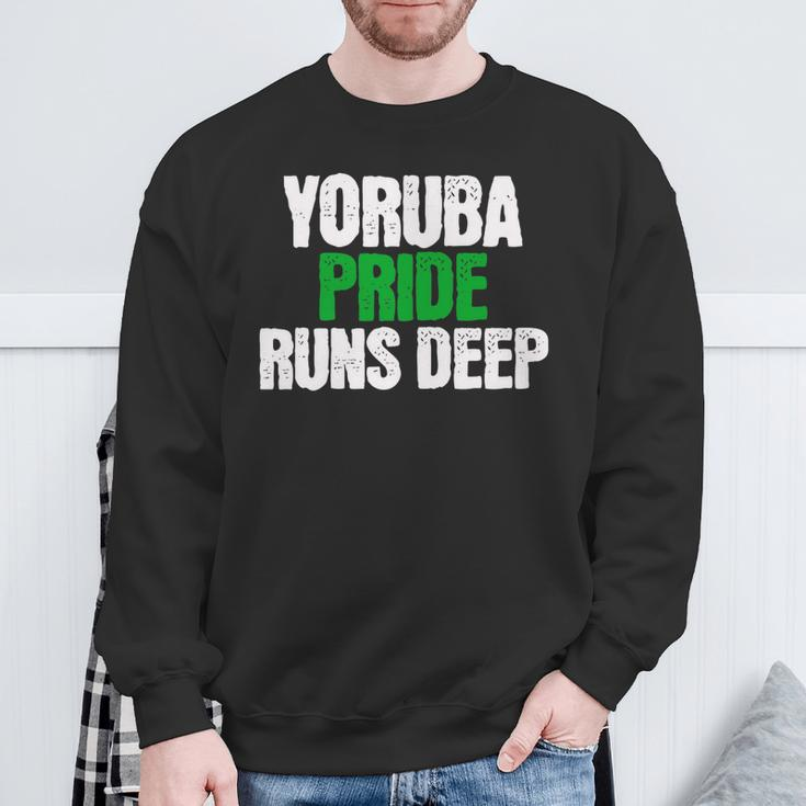 Yoruba Pride Runs Deep Ancestry Initiation Sweatshirt Gifts for Old Men