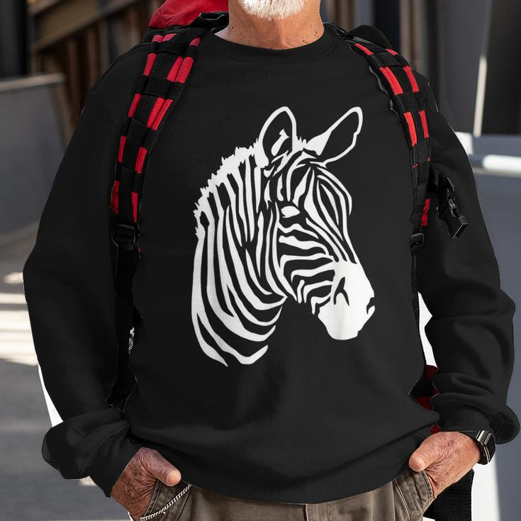 Zebra Head Sweatshirt Gifts for Old Men