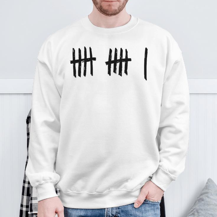 11Th Birthday Outfit 11 Years Old Tally Marks Anniversary Sweatshirt Gifts for Old Men