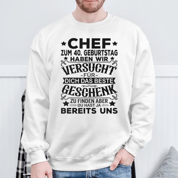 40Th Birthday Chef Für Dich Das Beste 40 Jahre Gray Sweatshirt Geschenke für alte Männer