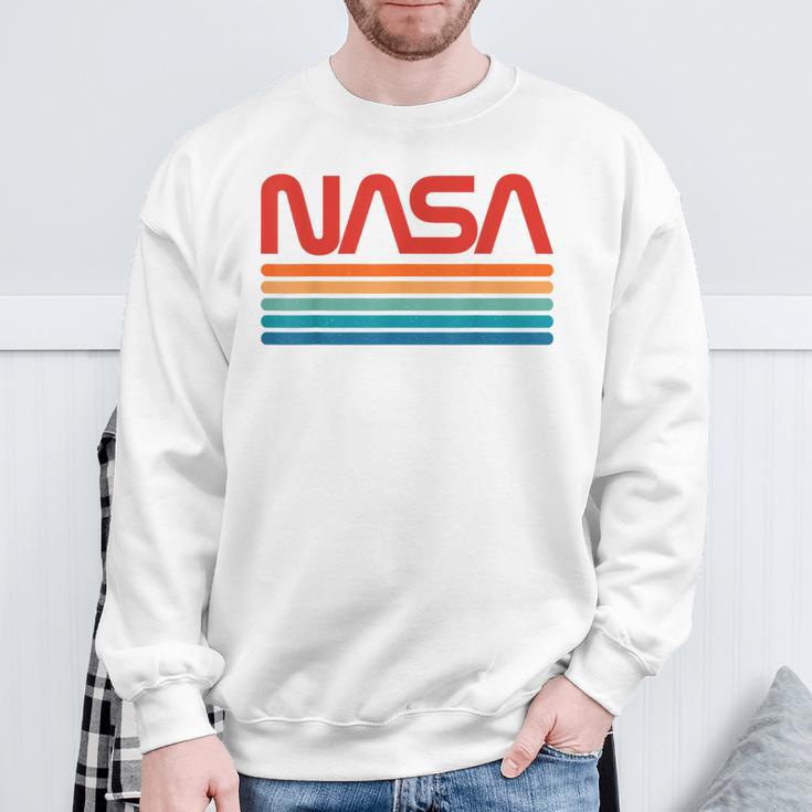 60S 70S Vintage Retro Nasa Worm Logo Vintage Nasa Logo Sweatshirt Gifts for Old Men