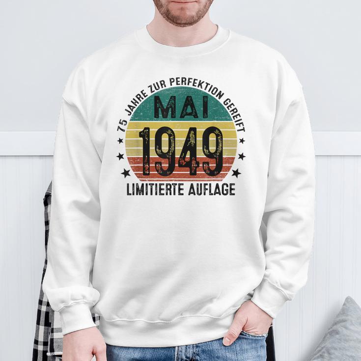 75 Geburtstag Mann 75 Jahre Deko Jahrgang Mai 1949 Sweatshirt Geschenke für alte Männer