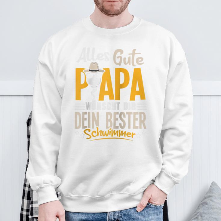 Alles Gute Papa Dein Bester Schwimmer -Ater Papaatertag Raglan Sweatshirt Geschenke für alte Männer